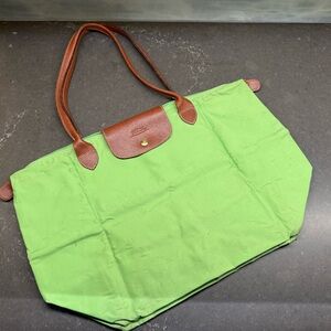 Lime Green Longchamp Tote